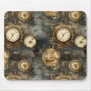 Grunge Rustikale Steampunkuhr (8) Mousepad
