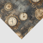 Grunge Rustikale Steampunkuhr (8) Seidenpapier (Detail)