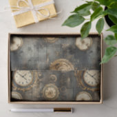 Grunge Rustikale Steampunkuhr (8) Seidenpapier (Geschenk)