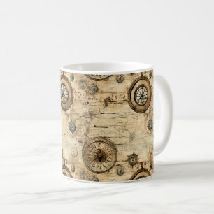 Grunge Rustikale Steampunkuhr (9) Kaffeetasse