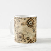 Grunge Rustikale Steampunkuhr (9) Kaffeetasse (Vorderseite Links)