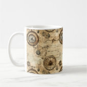 Grunge Rustikale Steampunkuhr (9) Kaffeetasse (Links)