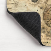 Grunge Rustikale Steampunkuhr (9) Mousepad (Ecke)