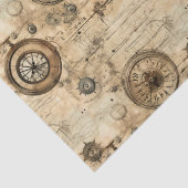 Grunge Rustikale Steampunkuhr (9) Seidenpapier (Detail)