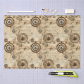 Grunge Rustikale Steampunkuhr (9) Seidenpapier (Handwerk)