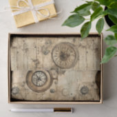 Grunge Rustikale Steampunkuhr (9) Seidenpapier (Geschenk)