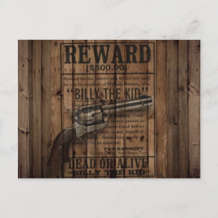 grunge rustikaler Western billig das Kind belohnen Postkarte