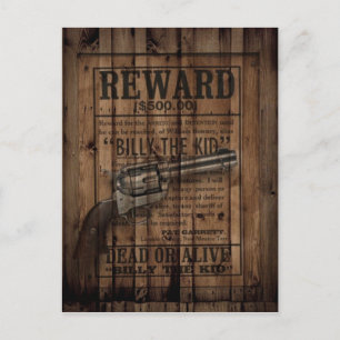 grunge rustikaler Western billig das Kind belohnen Postkarte