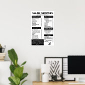 Grunge-Salonmenü Poster (Heimbüro)