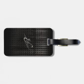 Grunge Saxophon Gepäckanhänger (Rückseite horizontal)