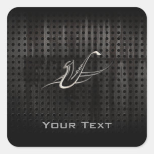 Grunge Saxophon Quadratischer Aufkleber