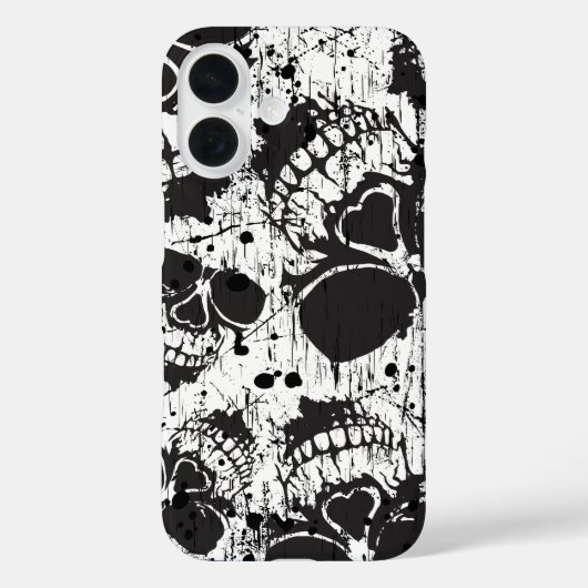 Grunge-Schädel Case-Mate iPhone Hülle (Rückseite)