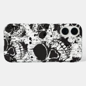 Grunge-Schädel Case-Mate iPhone Hülle (Rückseite (Horizontal))