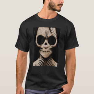 Grunge-Schädel gruseliger Grinsen-Grunge-Gotik T-Shirt