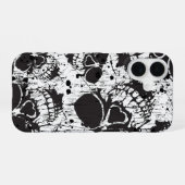 Grunge-Schädel iPhone 16 Hülle (Rückseite (Horizontal))
