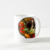 Grunge-Schädel Kaffeetasse (VorderseiteRechts)