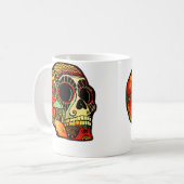 Grunge-Schädel Kaffeetasse (Vorderseite Links)