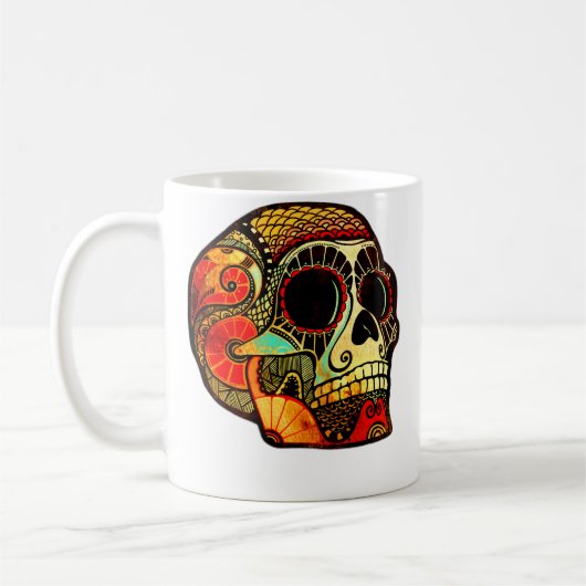 Grunge-Schädel Kaffeetasse (Links)
