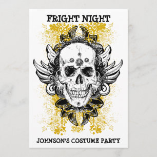 Grunge-Schädel-Nacht-Einladung Einladung