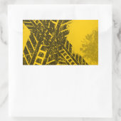 Grunge-Schild für schwarze Reifen Rechteckiger Aufkleber (Tasche)