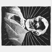 Grunge-Schinken-Decken Fleecedecke (Vorderseite (Horizontal))