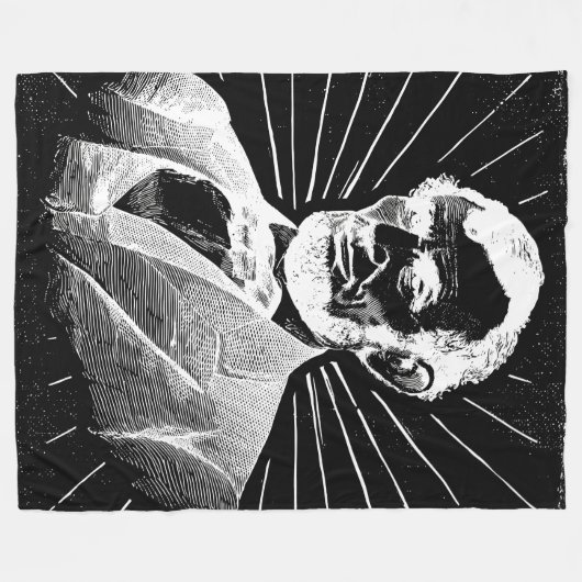 Grunge-Schinken-Decken Fleecedecke (Vorderseite (Horizontal))