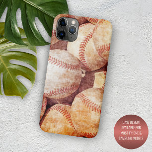 Grunge-schmutzige-vintage-abgenutzte-Baseball-Spor Case-Mate iPhone Hülle
