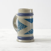 Grunge-Schottlandflagge Bierglas (Vorderseite Links)