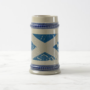 Grunge-Schottlandflagge Bierglas
