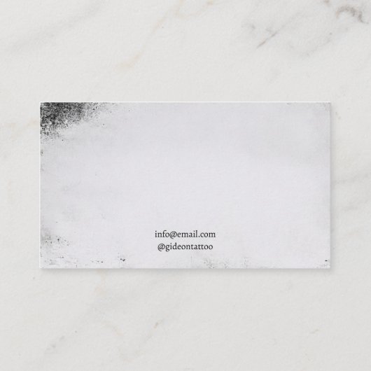 Grunge Schwarz & Grau Schädel mit Schmetterlingen  Visitenkarte (Rückseite)