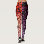 Grunge schwarz rote lila Wörter zu leben von Leggi Leggings (Rückseite)