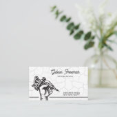 Grunge Schwarz-Weiß-Tattoo-Maschine Visitenkarte (Stehend Vorderseite)