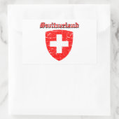 Grunge Schweiz Wappendesigns Rechteckiger Aufkleber (Tasche)