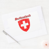 Grunge Schweiz Wappendesigns Rechteckiger Aufkleber (Umschlag)