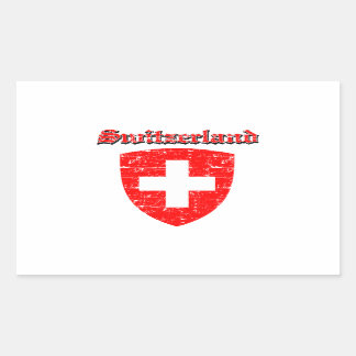 Grunge Schweiz Wappendesigns Rechteckiger Aufkleber