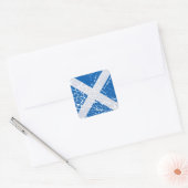 Grunge Scottish Flag Quadratischer Aufkleber (Umschlag)