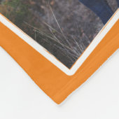 Grunge Script Graduate 12 Foto Collage Orange Fleecedecke (Ecke)