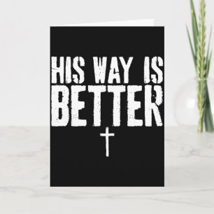 Grunge Sein Weg ist besser Minimal Christliches Kr Karte