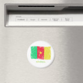 Grunge Senegal Flag Magnet (In Situ (Geschirrspüler))