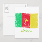 Grunge Senegal Flag Postkarte (Vorne/Hinten)