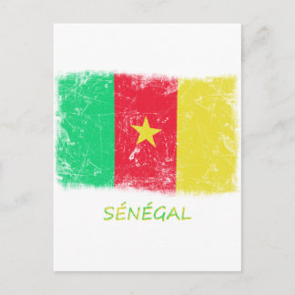 Grunge Senegal Flag Postkarte