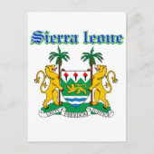 Grunge Sierra Leone Wappendesigns Postkarte (Vorderseite)