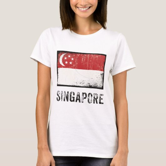 Grunge Singapur T-Shirt (Vorderseite)