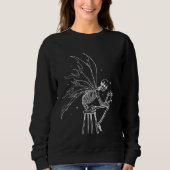 Grunge Skeleton Fairy Butterfly Fairycore Aestheti Sweatshirt (Vorderseite)