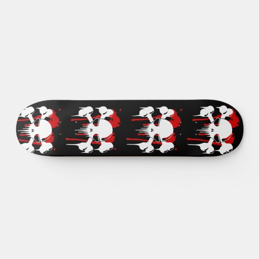 Grunge Skull and Bones Muster Skateboard (Horizontal)