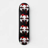 Grunge Skull and Bones Muster Skateboard (Vorne)
