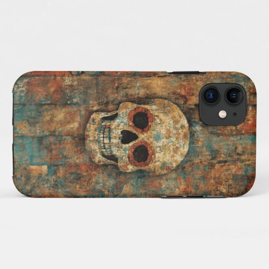 Grunge Skull Art Mobile Case (Rückseite (Horizontal))