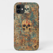Grunge Skull Art Mobile Case (Rückseite)