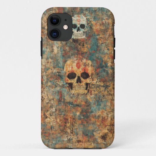 Grunge Skull Art Mobile Case (Rückseite)