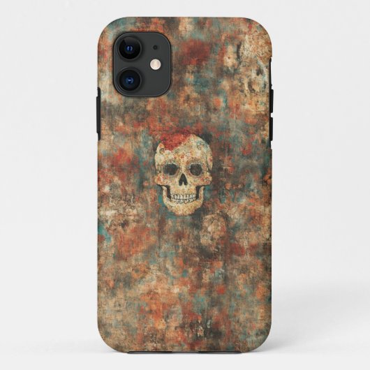 Grunge Skull Art Mobile Case (Rückseite)